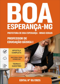 Professor de Educação Básica I - Prefeitura de Boa Esperança-MG