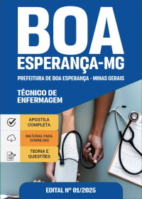 Técnico de Enfermagem - Prefeitura de Boa Esperança-MG