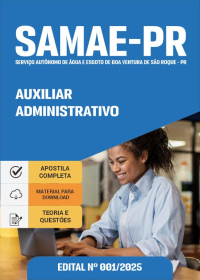 Auxiliar Administrativo - SAMAE de Boa Ventura de São Roque-PR
