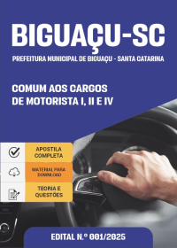 Comum aos cargos de Motorista I, II e IV - Prefeitura de Biguaçu-SC