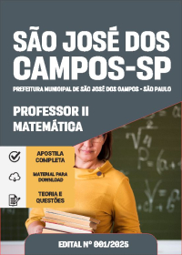 Professor II - Matemática - Prefeitura de São José dos Campos-SP